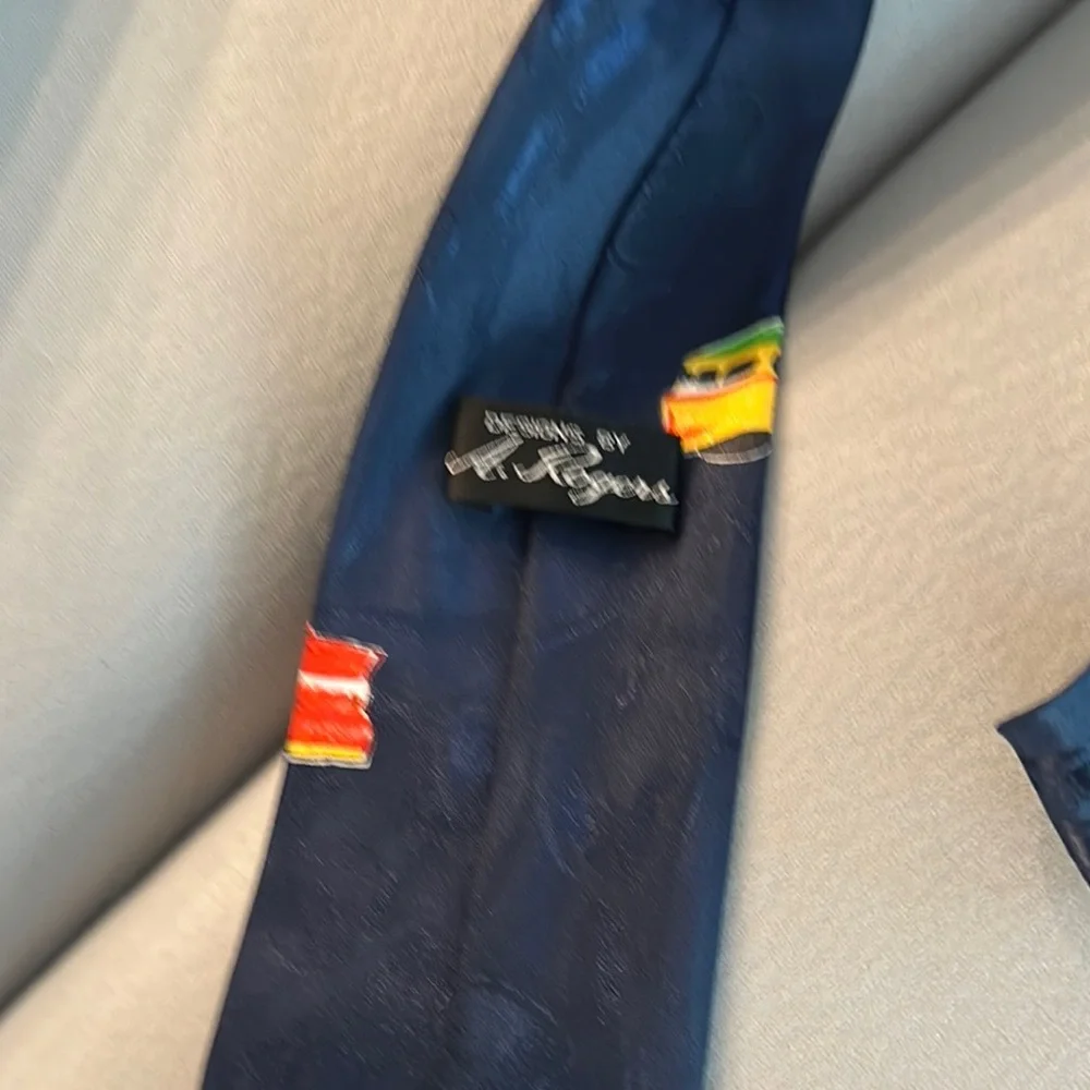 Colorful Car Print Tie